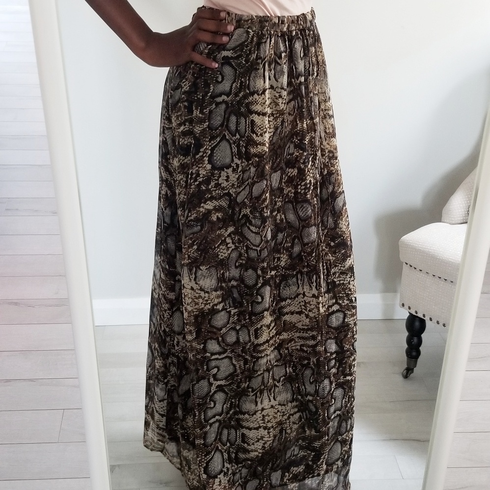 Animal print Maxi Skirt